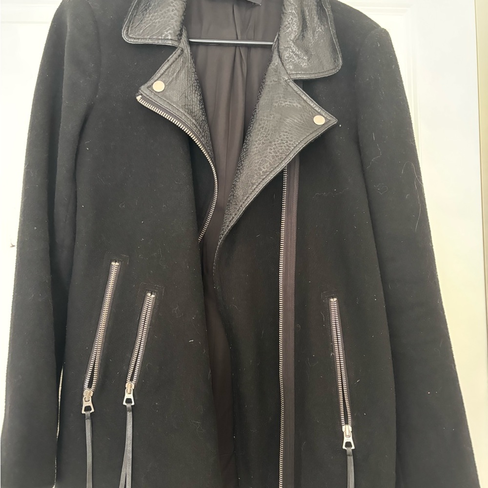 Dolce Vita Black Leather-Accented Jacket